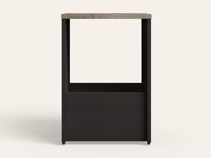 Milee Corner Table  Elegant Storage Unit with Cable Management - 1-Year Warranty, Gordian