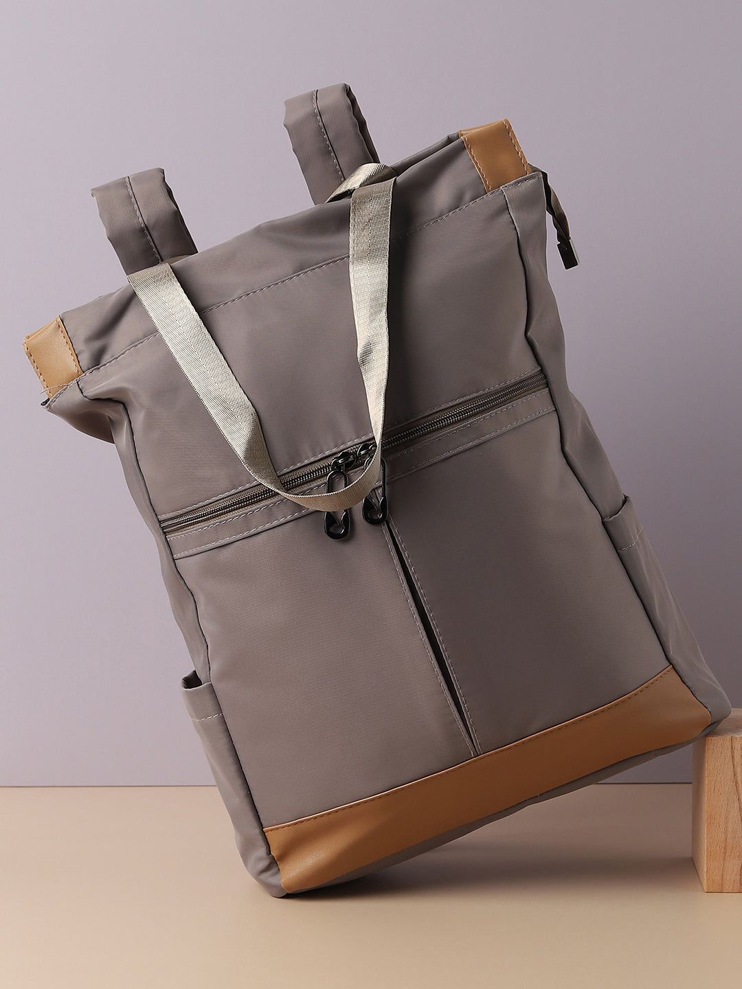 Taupe Treasure Grey Backpack-Backpack