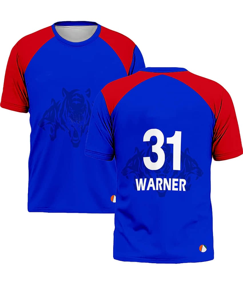 THE BLAZZE Sports India IPL Cricket Team T Shirt Jersey For MensFor Delhi DC Warner 31