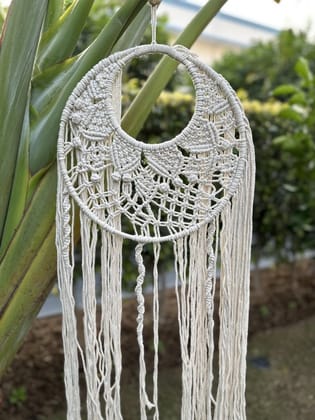 KRI India The Half Moon Amulet Aesthetic Enhancer | 12x32 inches  | Wash & Care | 100% Cotton | Handcrafted in India. 100% organic & natural.