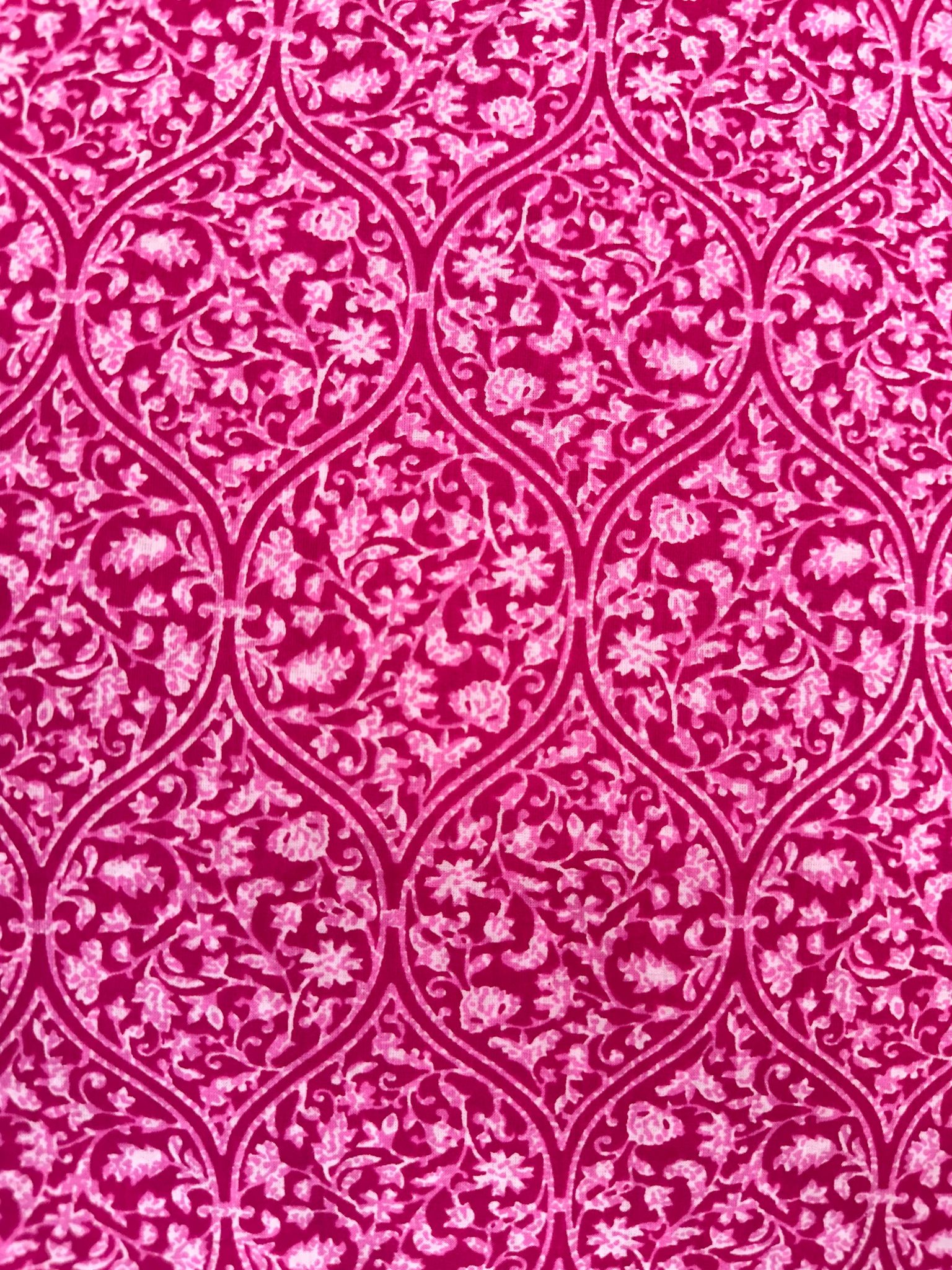 Cotton pink fabric .-7.5 mtr