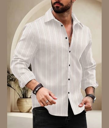 Nofilter Cotton Blend Regular Fit Striped Full Sleeves Men's Casual Shirt - Purple ( Pack of 1 )