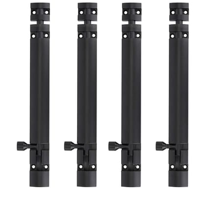 ADISON Tower Bolt Black Colour 6 Inch Size Stainless Steel Heavy Duty Pack of 1 Smooth Finish and Smooth Working with Screws | Black