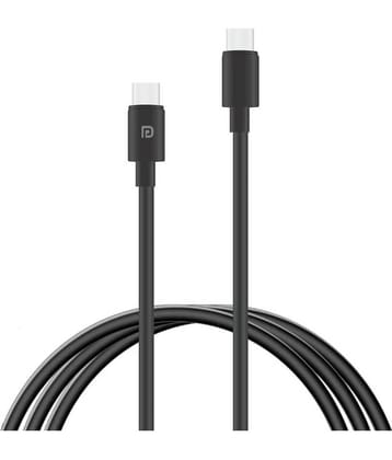 Portronics Konnect Core C to Type-C Cable:1M Type-C to Type-C Cable ,Black (POR 1088)