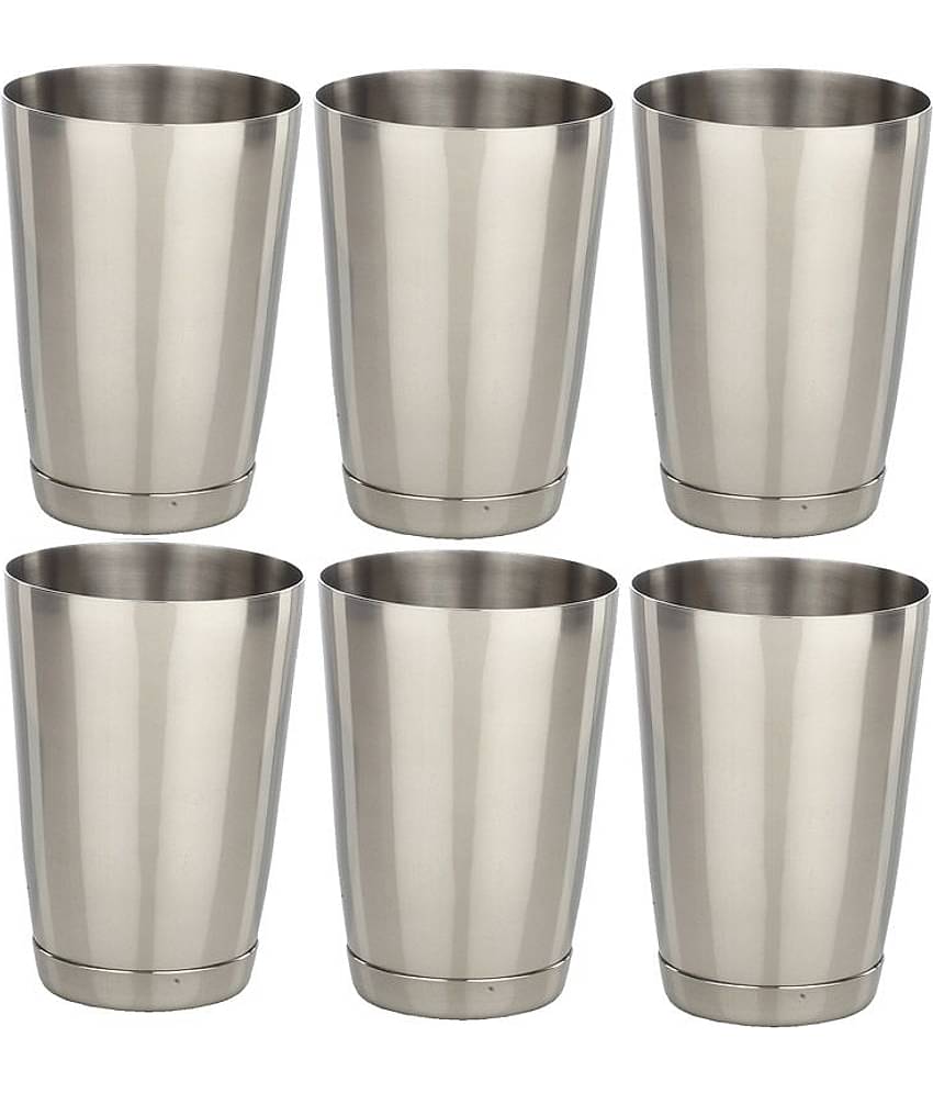 Dynore Stainless Steel mocktail / lassi glasses - Set of 6 - Medium