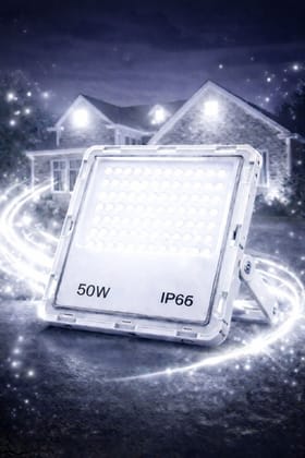 SPARKWORLD 50W LED Flood Light IP66 Waterproof | Cool White Outdoor Security Light | Energy Efficient | Pack of 1 | Colour: 50 WATT