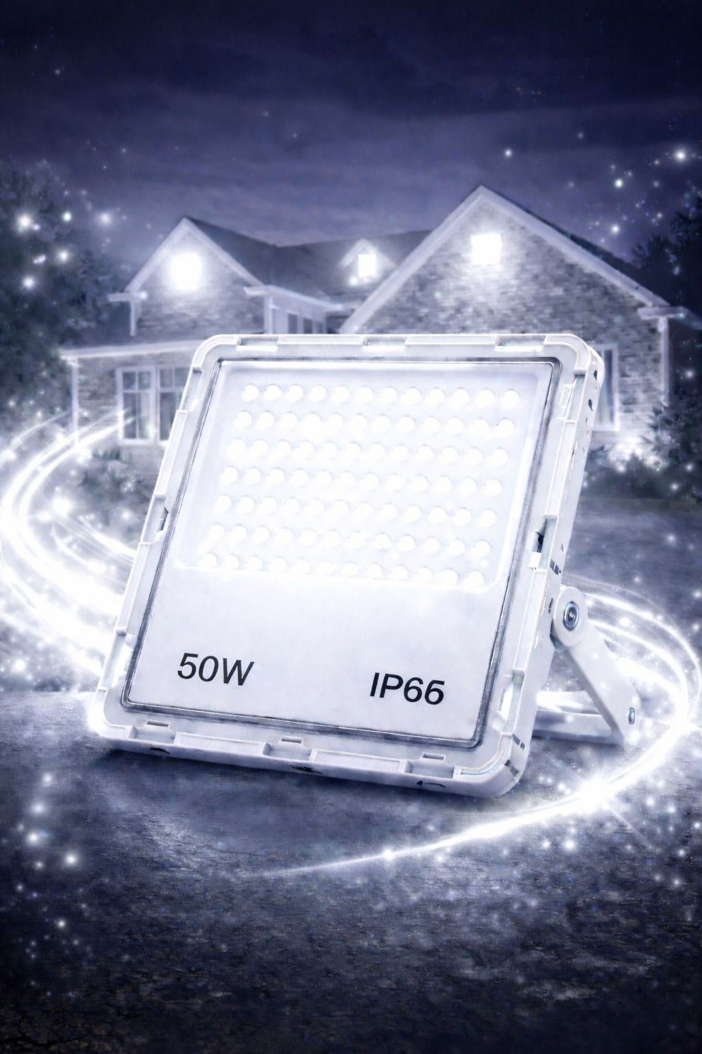 SPARKWORLD 50W LED Flood Light IP66 Waterproof | Cool White Outdoor Security Light | Energy Efficient | Pack of 1 | Colour: 50 WATT
