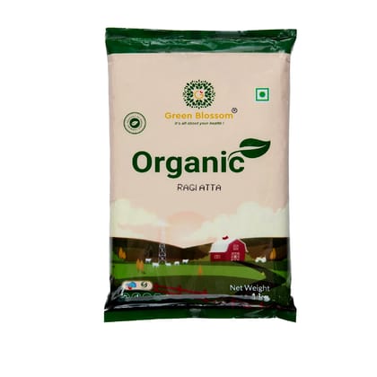 Organic Ragi Atta / Finger Millet Flour - 1 Kg (Pack of 1) I Millet Goodness I Gluten Free I (Weight - 1kg) by green blossom agritech ventures private limited