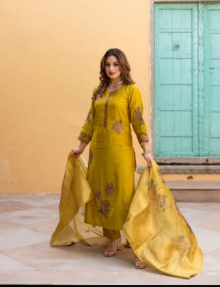 Modal Silk Handwork Outfit-S