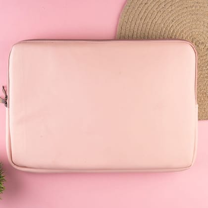 Wrapcart Pink Laptop Sleeve with Velvet Lining Wrapcart Pink Laptop Sleeve with Velvet Lining