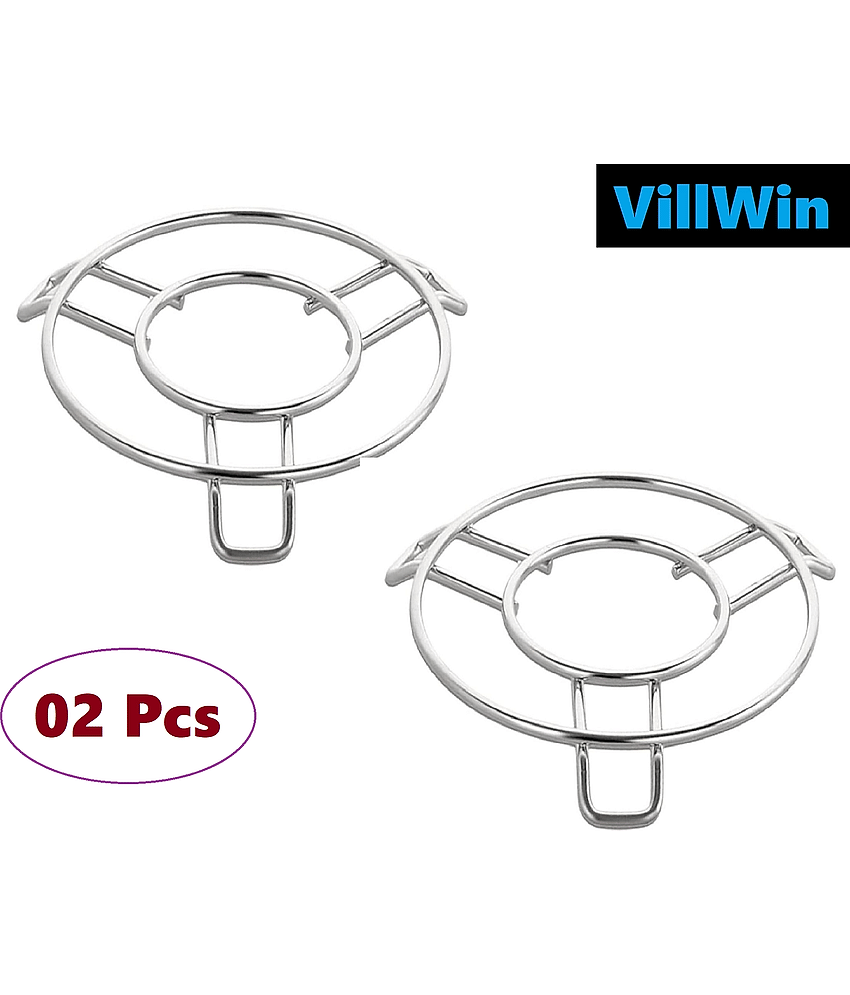 VillWin Silver Steel Dish Racks ( Pack of 2 )