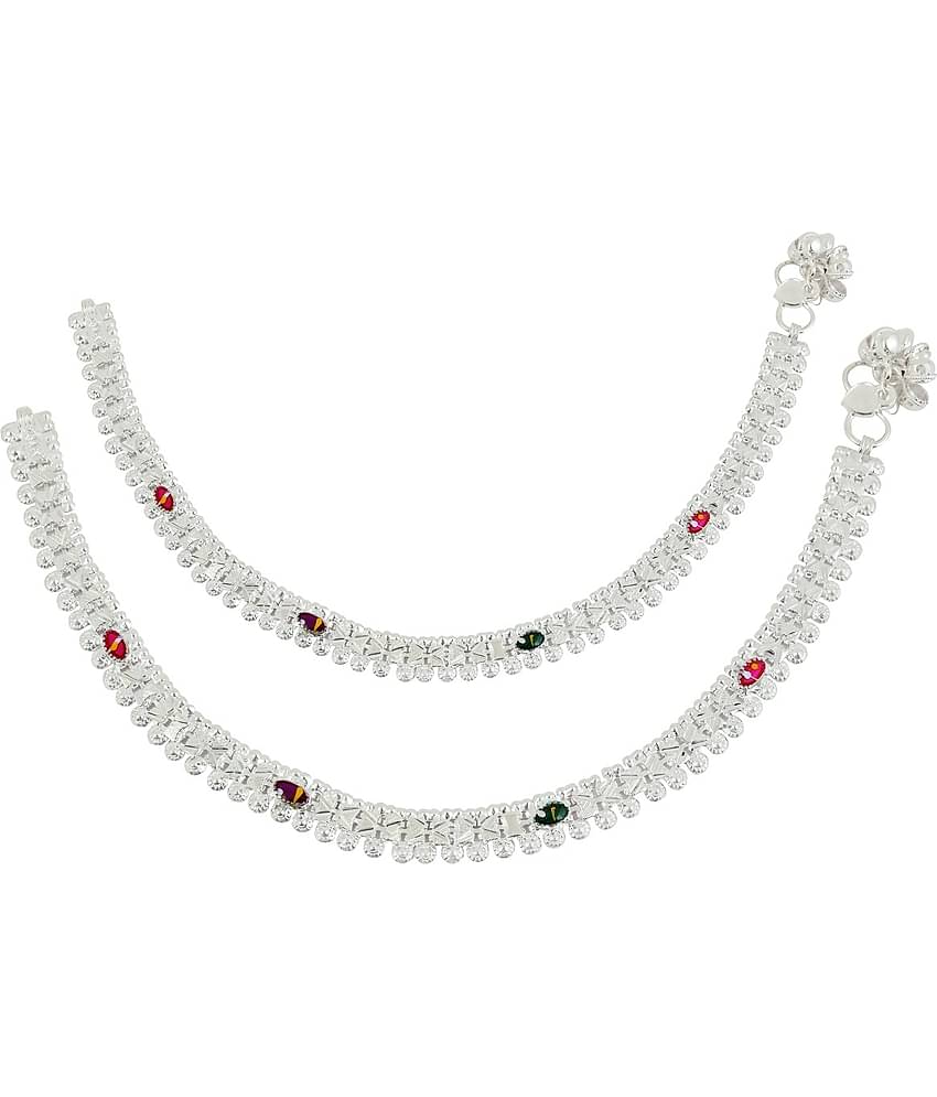 Charms Silver Anklets ( Pack of 1 )