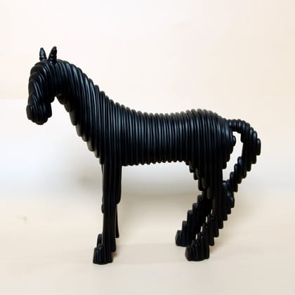 Artistic 3D Horse Sculpture-BLACK