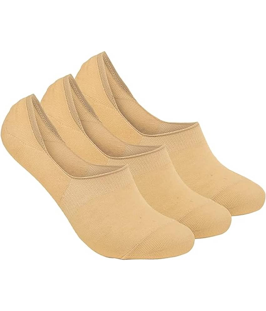 XJARVIS Pack of 3 Men's Cotton Blend No Show Socks ( Beige )