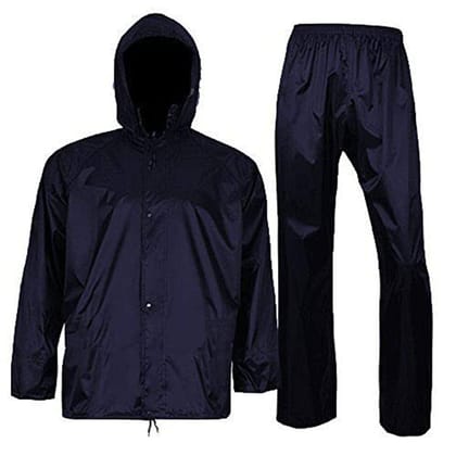 Romano nx 100% Waterproof Heavy Duty Double Layer Hooded Rain Suit Men in a Storage Bag-Medium