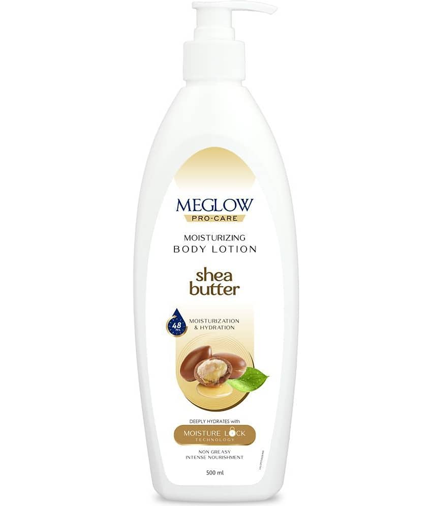 Meglow Pro-Care Moisturizer Body Lotion with Shea Butter with 48hrs Moisture Lock Technology 500ml
