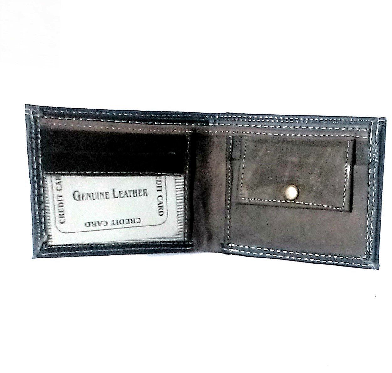 Nawani D.4 Leather Men's Black Wallet, Size- 12/9 cm