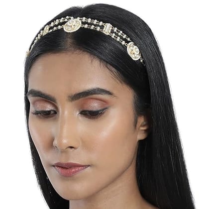 Gold-Toned Ethnic Damini Matha Patti
