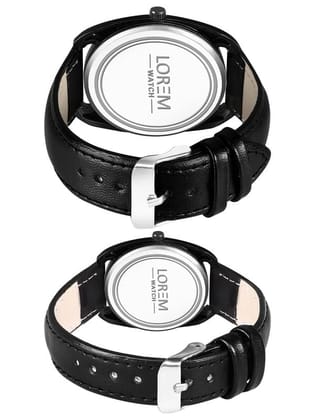 LOREM Contemporary Analog Watch Pair for Couples-UF