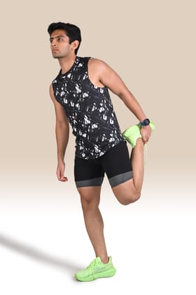 Men's Graphic Tank Top - Black & White-S