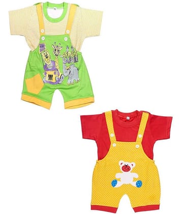 Babeezworld Pack of 2 Baby Girls 100% Cotton ( Multicolor )