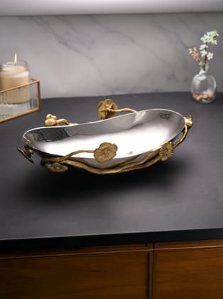 Botanical Curve Bowl-Gold
