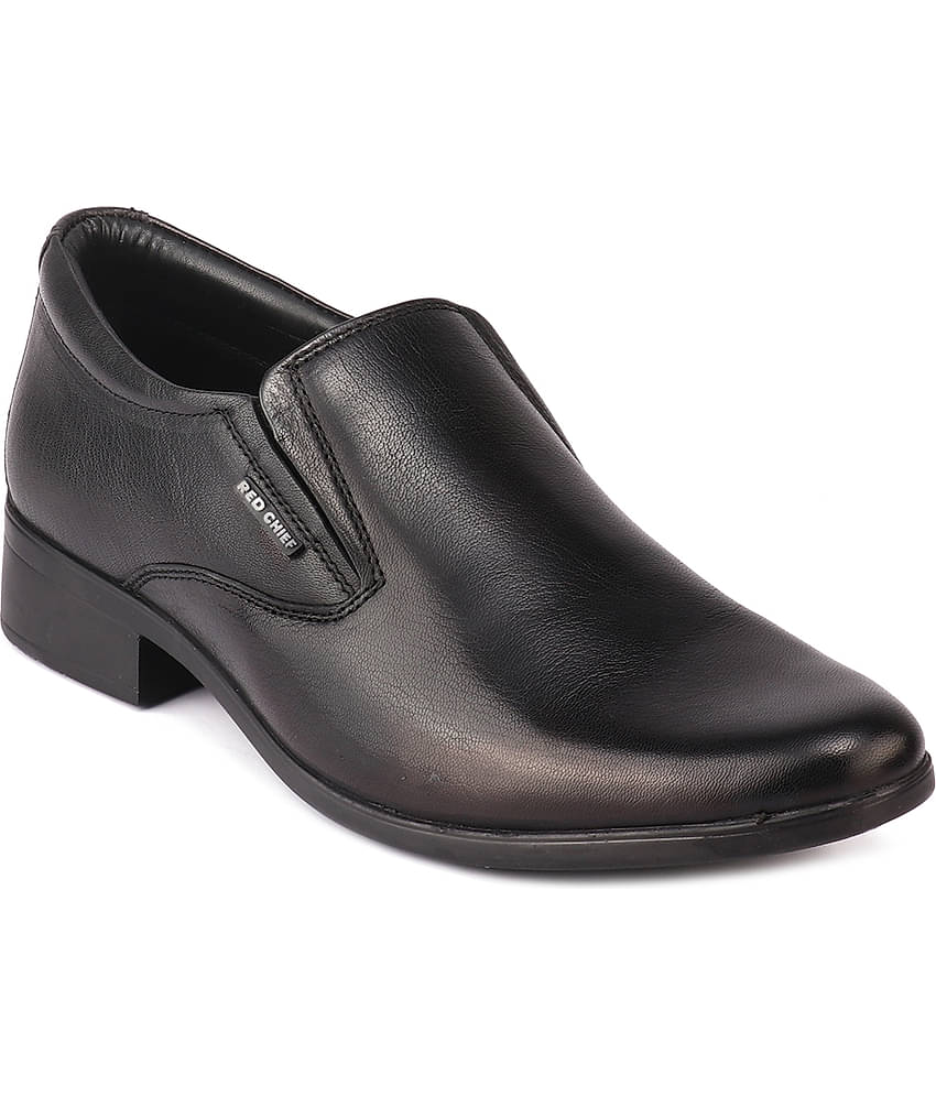 Red Chief Black Men's Slip On Formal Shoes