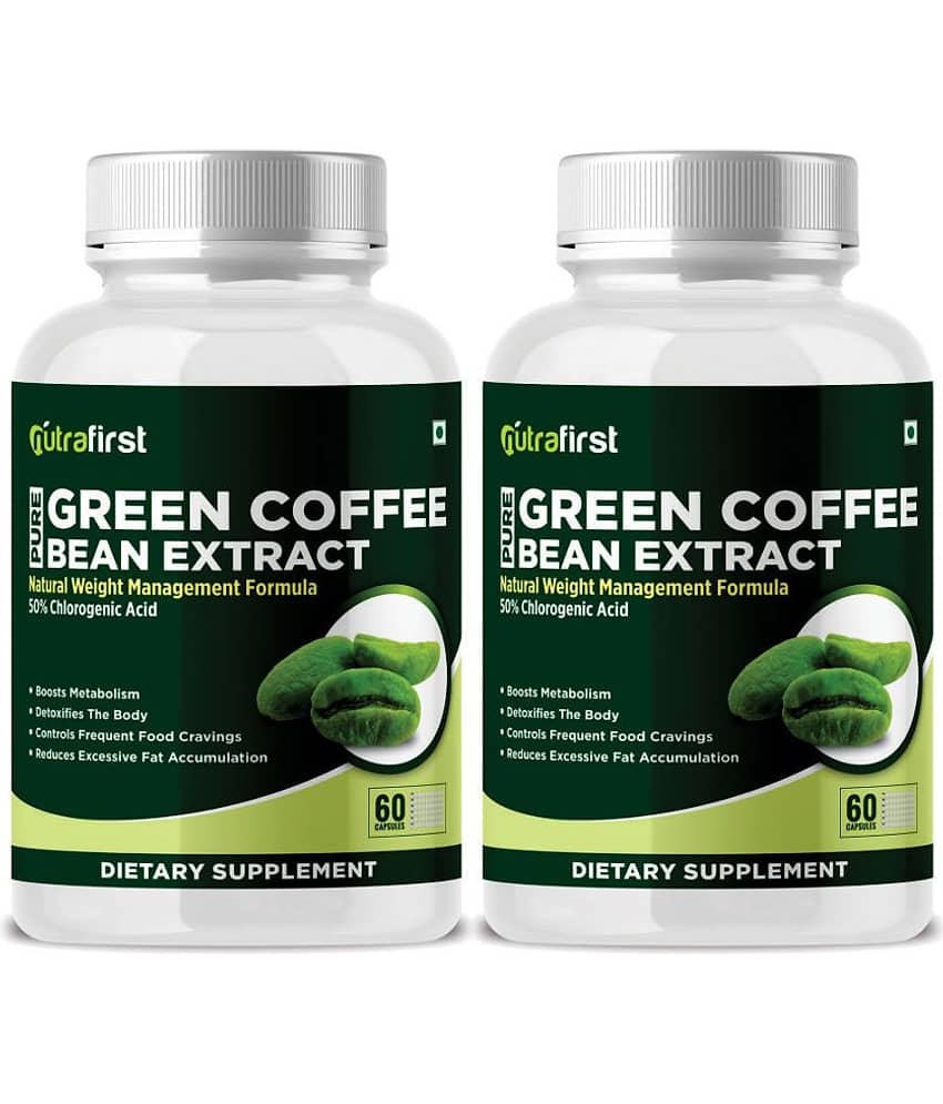 Nutrafirst Green Coffee Bean Extract Capsules with 50% CGA for Weight Management in Men & Women - 120 Capsules (Pack of 2)