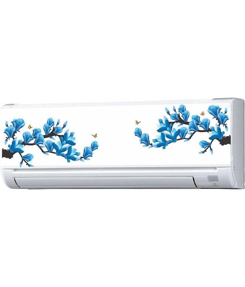 Asmi Collection Split AC Stickers Floral Wall Stickers Sticker ( 95 x 17 cms )