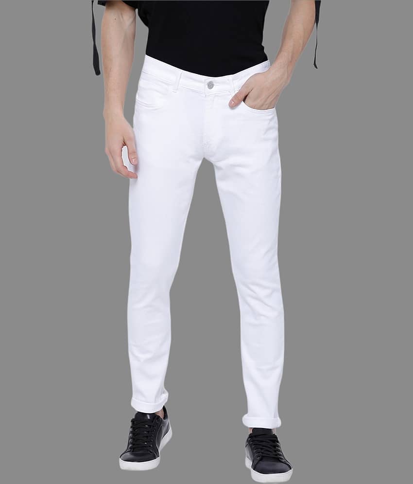 x20 - White Denim Skinny Fit Men's Jeans ( Pack of 1 )