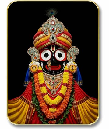 Livin'luxe Lord Jagannath Ji MDF Wall Art with Table Top Stand & Wall Hanging Hole