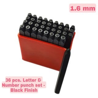 Number Punch Set 1/16 - (1.6 mm) Hardened Steel/Metal Die Jewelers with Case