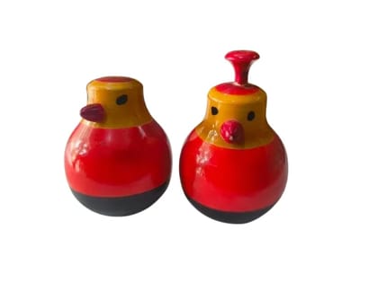 Handcrafted Wooden Toy Bird Figurines Set