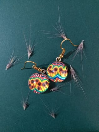 FLOWERS IN GLASS EARRINGS