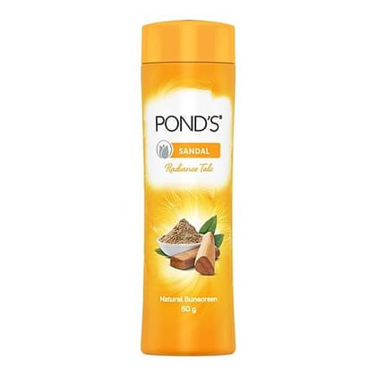Ponds Talc Natural - Sandal Radiance, 50 G Bottle