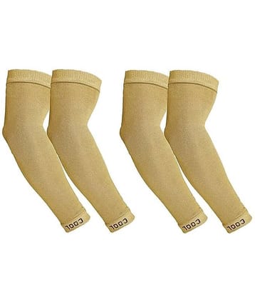ATIPRIYA Beige Solid Riding Sleeves ( Set of 2 )