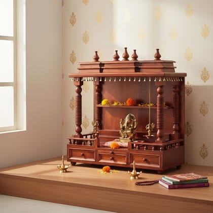 Wooden Pooja Temple Mandir