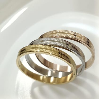 Set of Three Stainless Steel Unisex Kada- STKD 4159