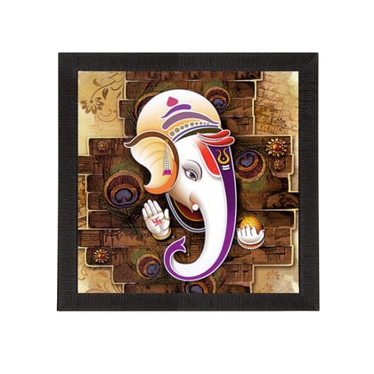 Lord Ganesha Satin Matt Texture UV Art Painting