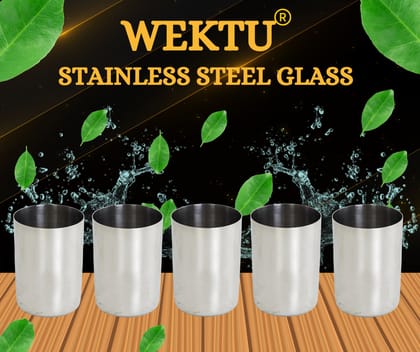Wektu Stainless Steel Pipe Glass/Pack of 6 PC