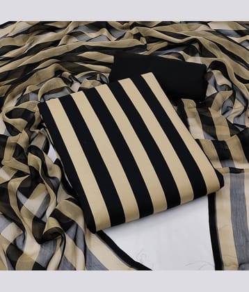 Kashvi Unstitched Crepe Printed Dress Material - Black ( Pack of 1 )