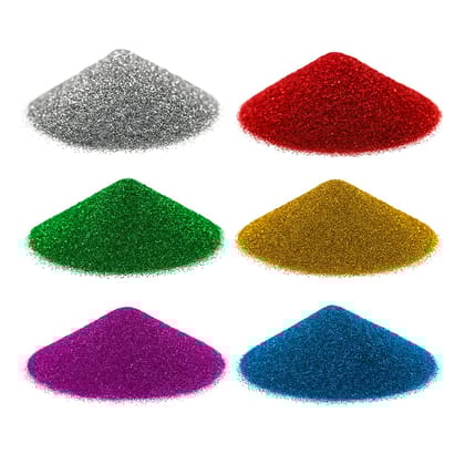 Sparkling Glitter Powder Jars - Multicolor (Pack of 6) � Nail Decoration Fine Glitter Shakers - Sparkle Dust for Slime, Art & Crafts, Makeup, DIY � Multipurpose - ?????? ????? - ??????? - Jigina