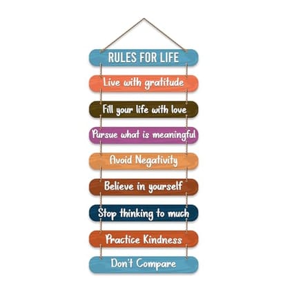 Hanging Wooden Art | Quotes Decor Item | Wall Accent | Office Decoration Item | Inspirational Quotes Wall Art |