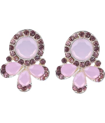 Sunhari Jewels - Pink Stud Earrings ( Pack of 1 )