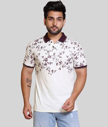 FLYIND VOGUE OUTFIT Men Cotton Regular Fit Printed Polo T Shirt ( White )