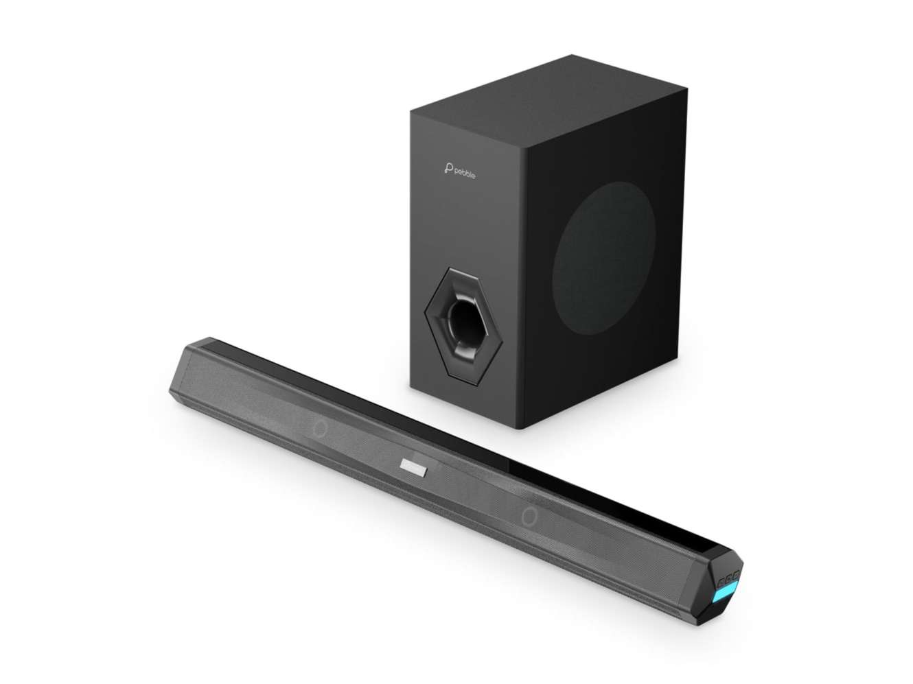 Pebble Magna 16 Soundbar with Subwoofer 160W Deep Bass 21 Channel Surround Digital Display Audio Power Amplifier