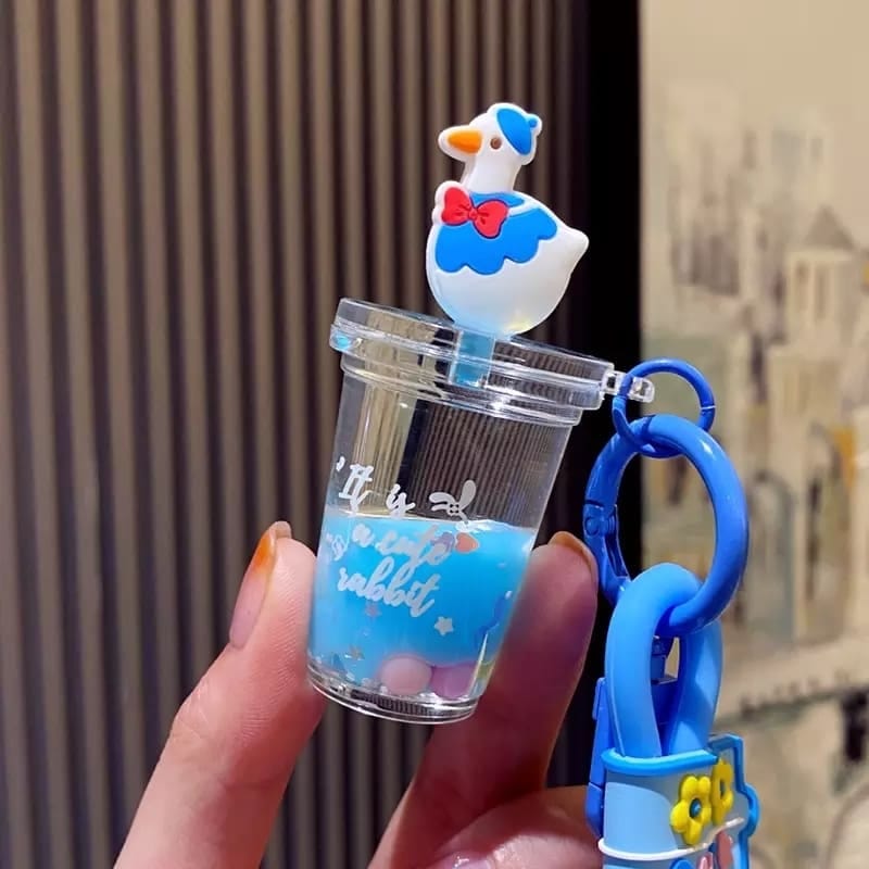 Kawaii Quicksand Bagcharm with Hook  - Single Piece-Blue