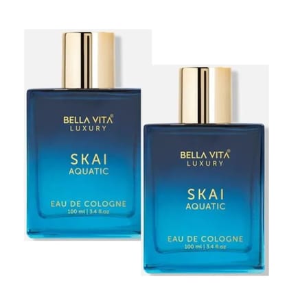 BELLAVITA Skai Aquatic   Eau De Cologne , 100ml Pack of 2