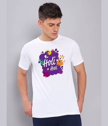 GET GOLF Pack of 1 Cotton Blend Regular Fit Men's T-Shirt ( White )