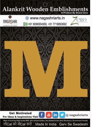 Brand Zero Alphabets, Numbers, Monograms - Upper Case M - CLBBT Font - Select Your Preference